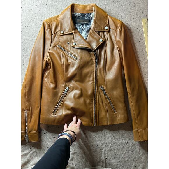 Wilson’s Leather Brown Motorcycle Biker Jacket Women’s Medium– Distressed Fading - Picture 1 of 11